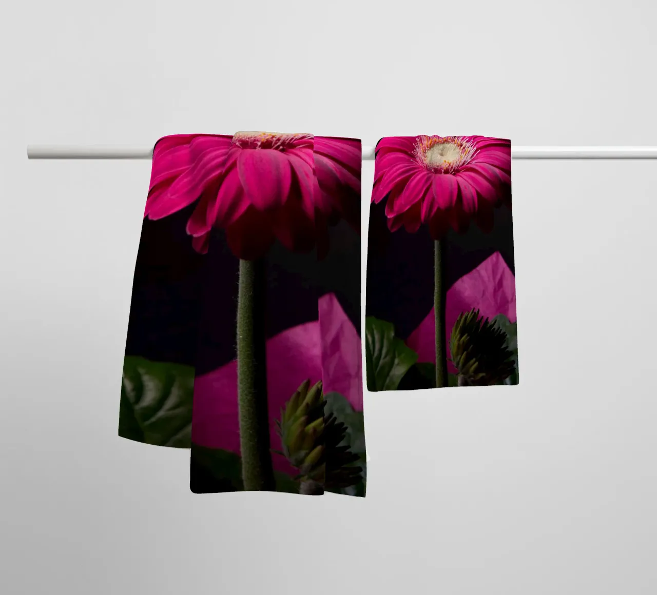 Lila Gerbera Handtuch von anderm