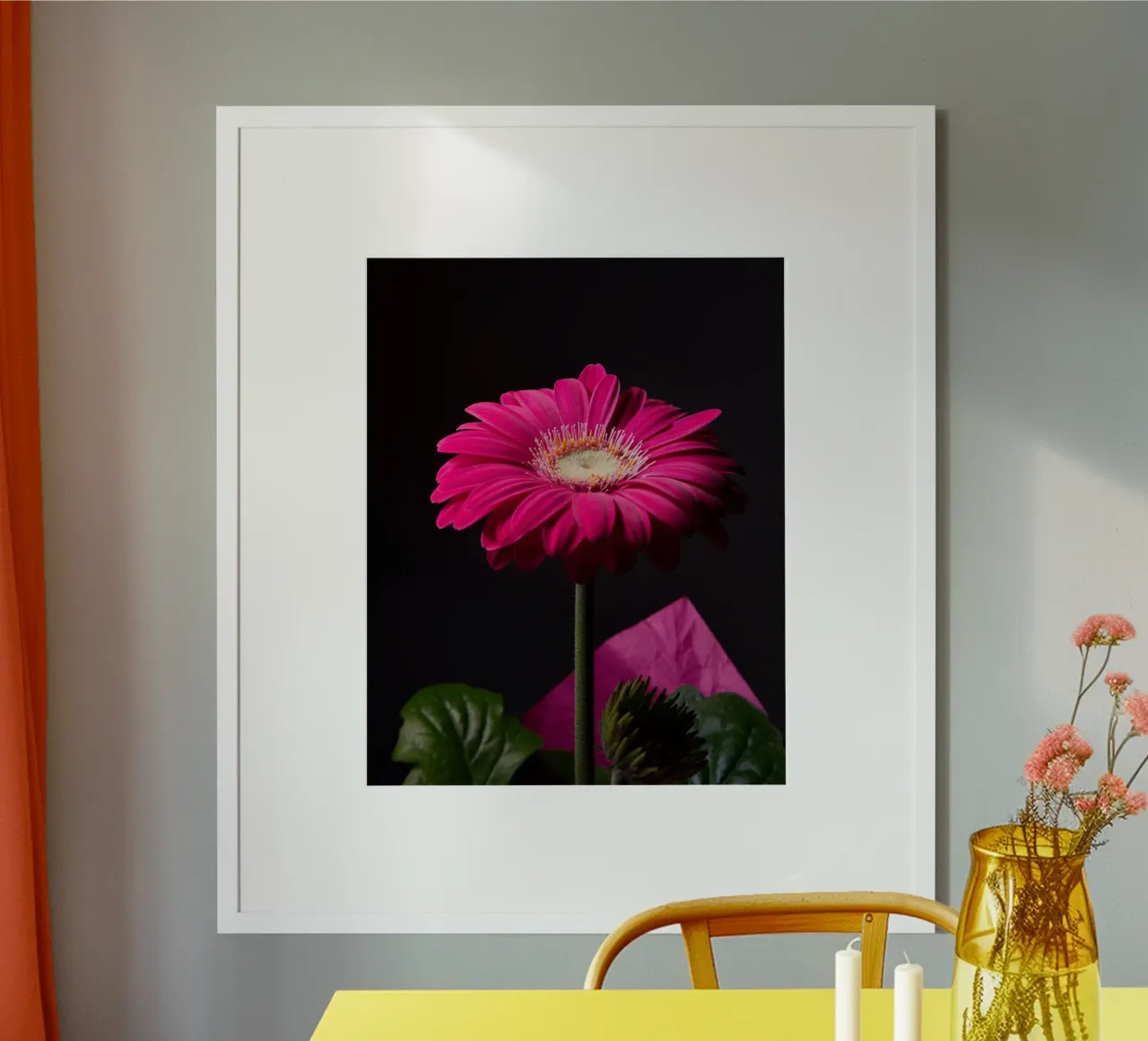 Gerbera viola carta hahnemühle da anderm