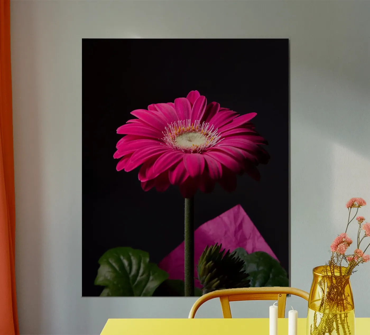 Purple gerbera poster van anderm