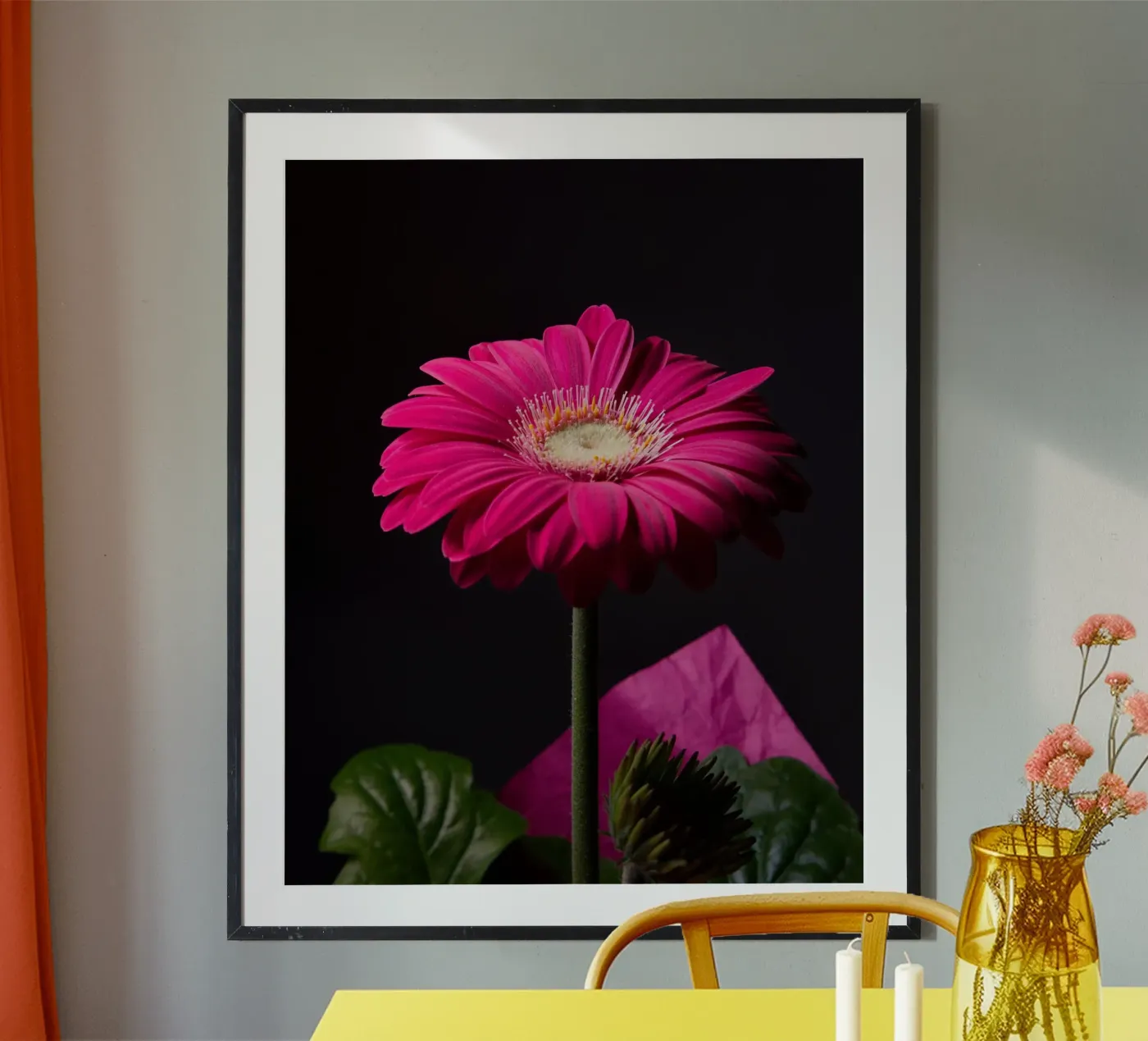 Purple gerbera poster van anderm