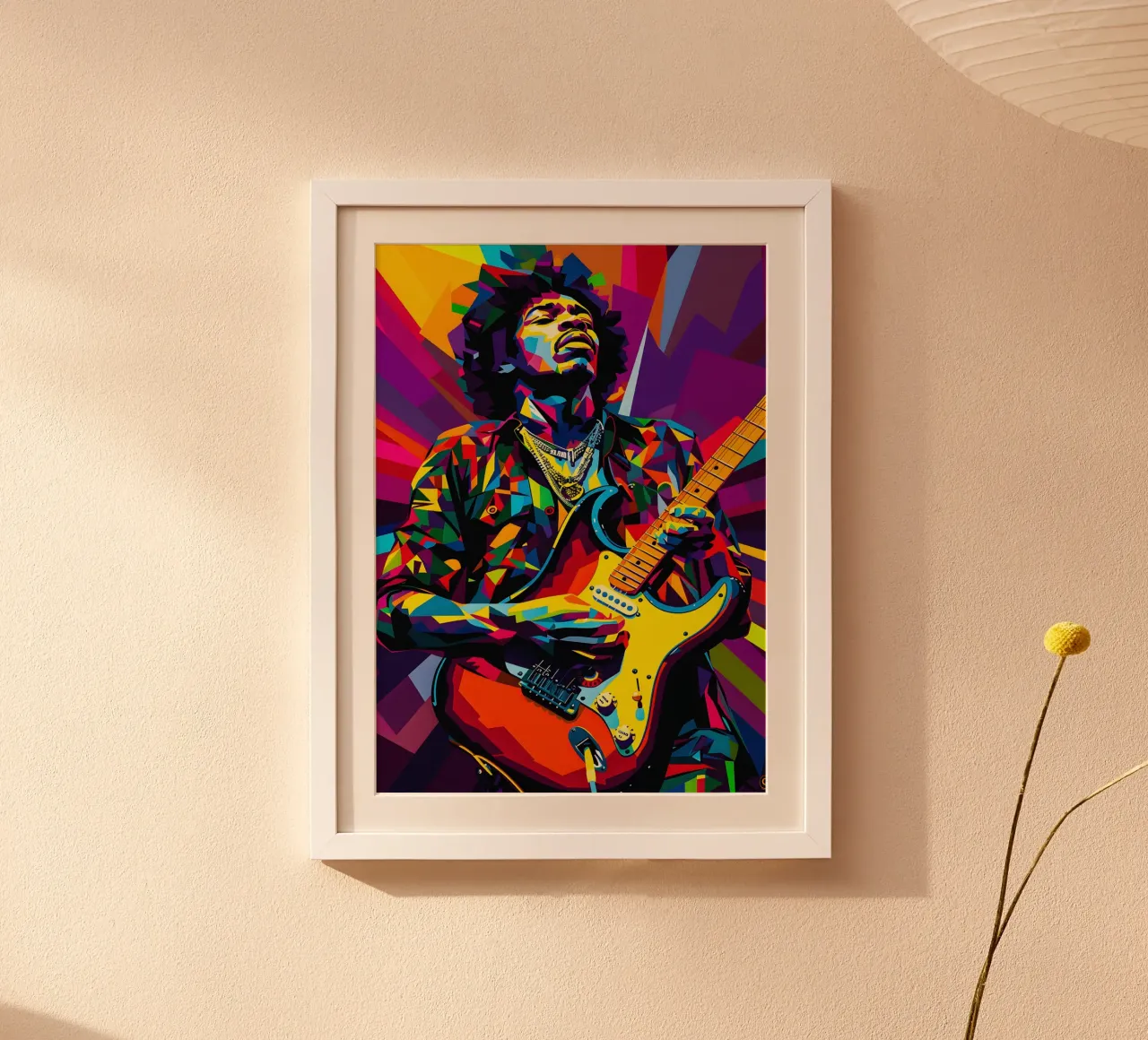 Jimi Hendrix poster con telaio in plastica da HopeStudio