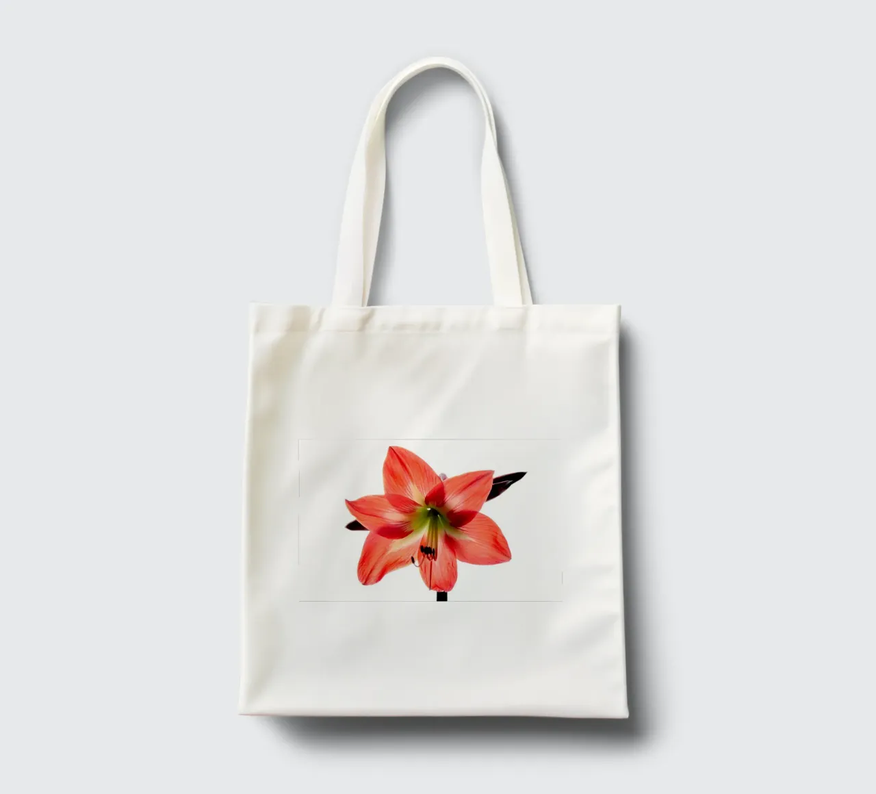 Amaryllis rosso borsa in juta da anderm