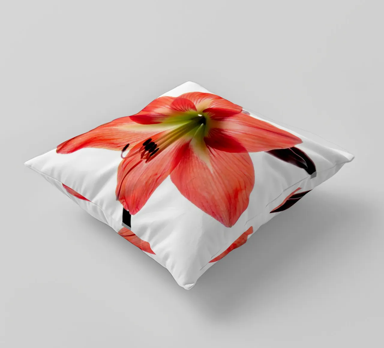 Amaryllis rosso cuscino da anderm