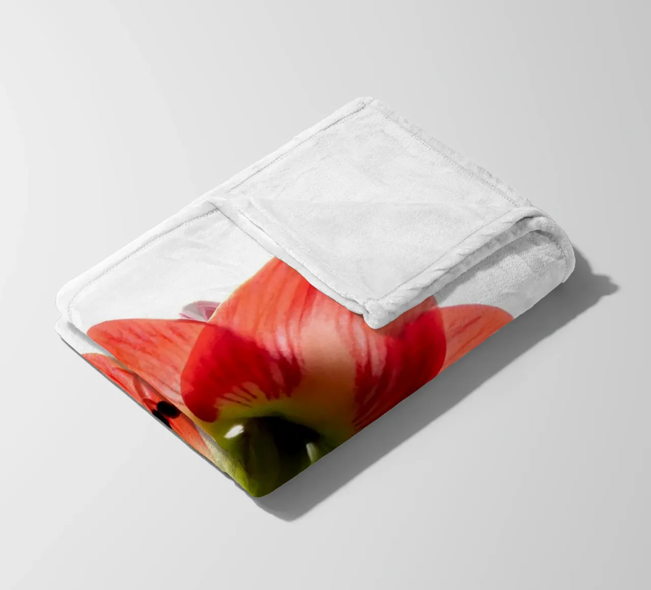 Amaryllis rosso coperta in pile da anderm