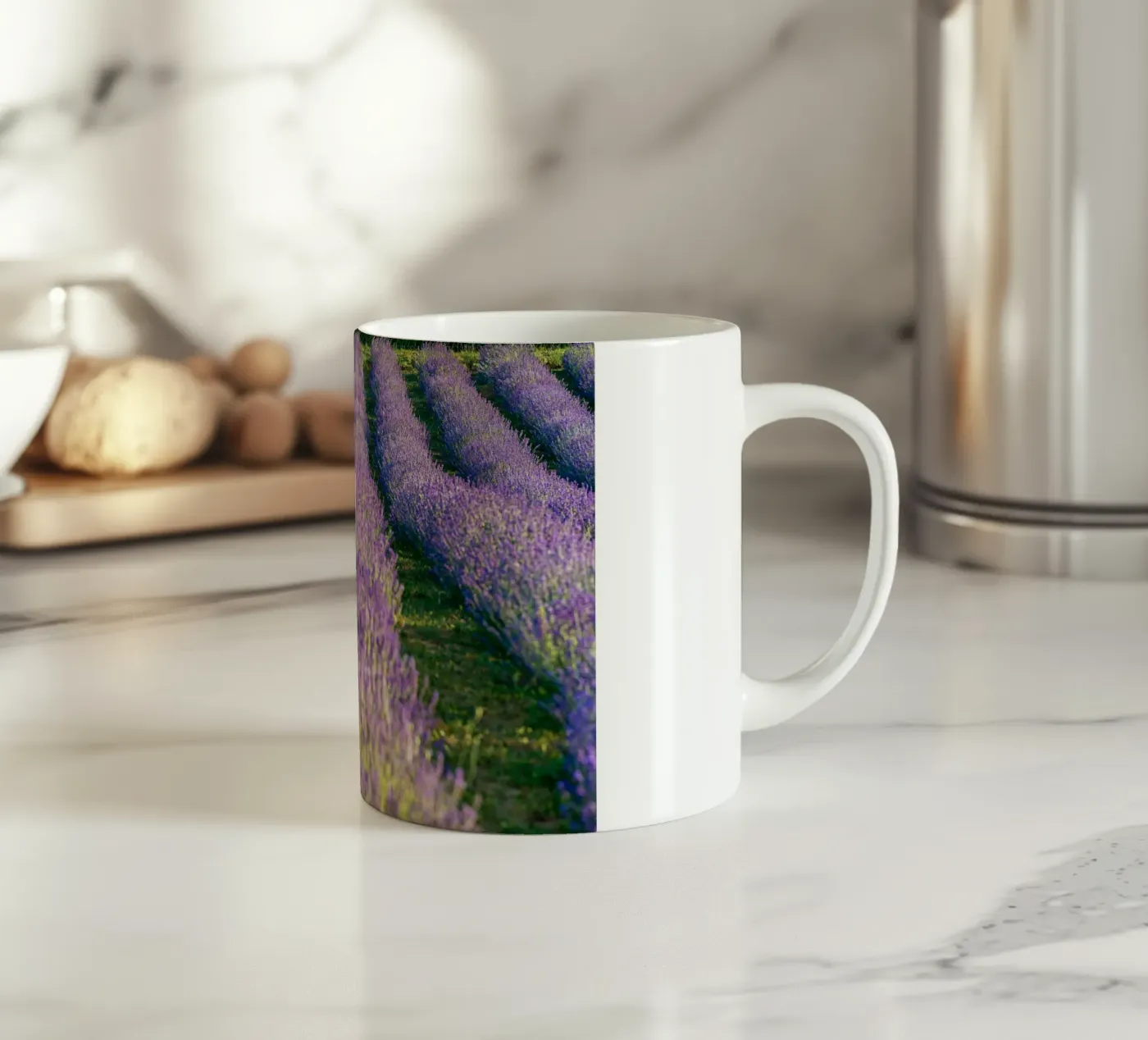 Levander field ceramic mug by anderm