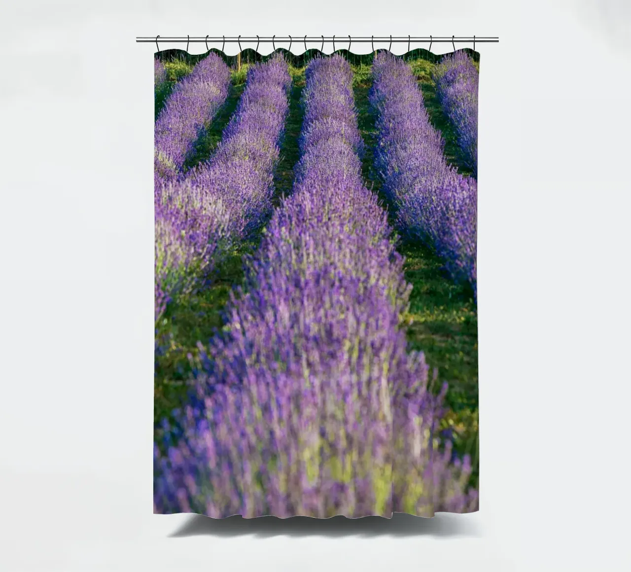 Levander field shower curtain by anderm