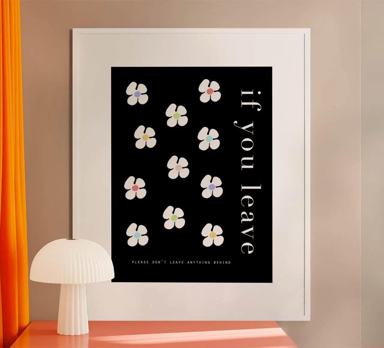 if you leave poster con telaio in plastica da natural neutral