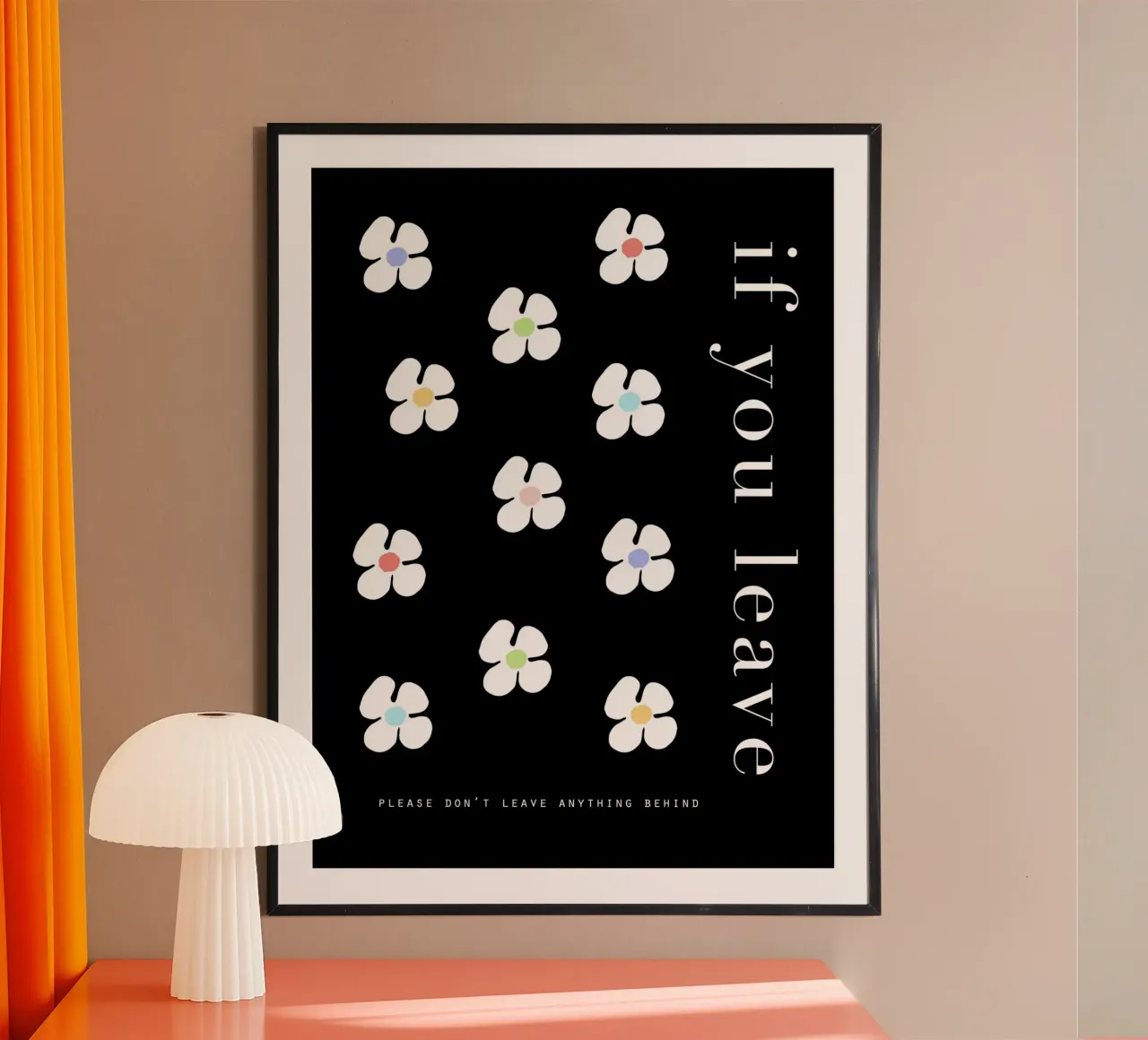 if you leave poster con telaio in plastica da natural neutral