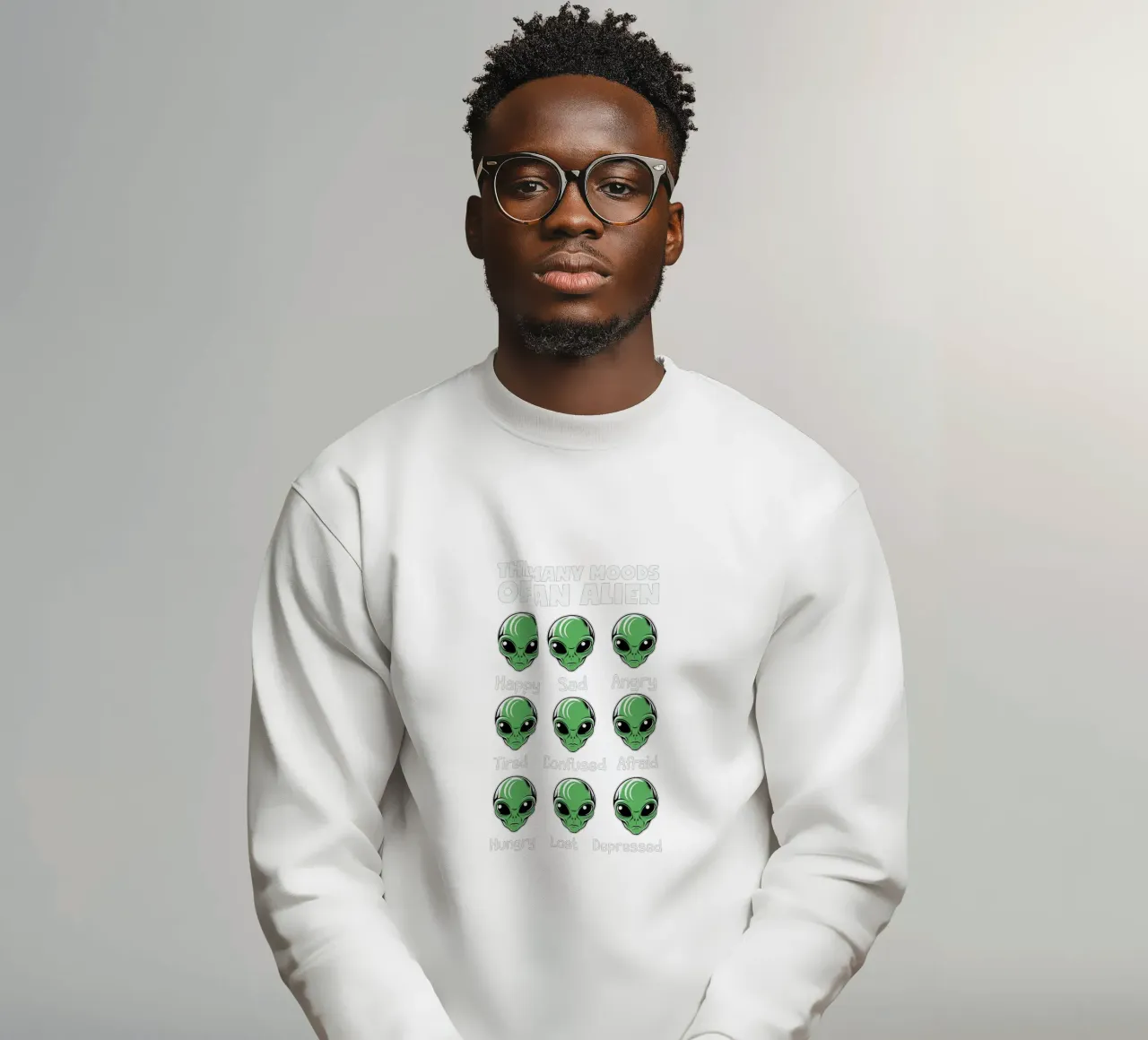 The many moods of an alien Sweatshirt von edsonramosart