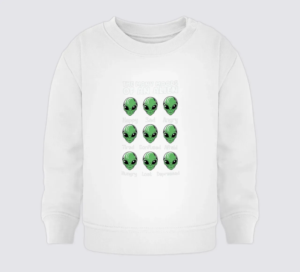 The many moods of an alien felpa neonato da edsonramosart