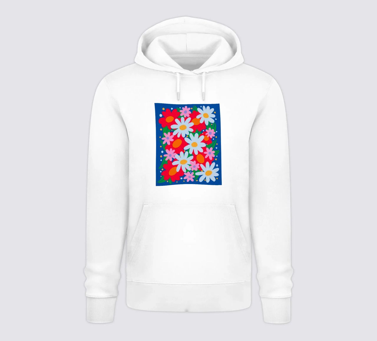 Fiori colorati e audaci felpa con cappuccio da Wackapacka