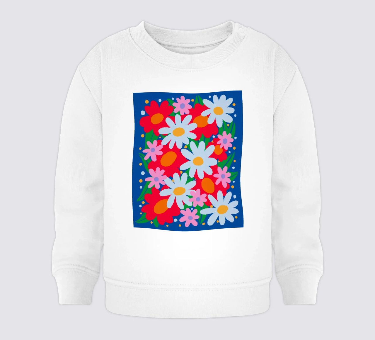 Fiori colorati e audaci felpa neonato da Wackapacka