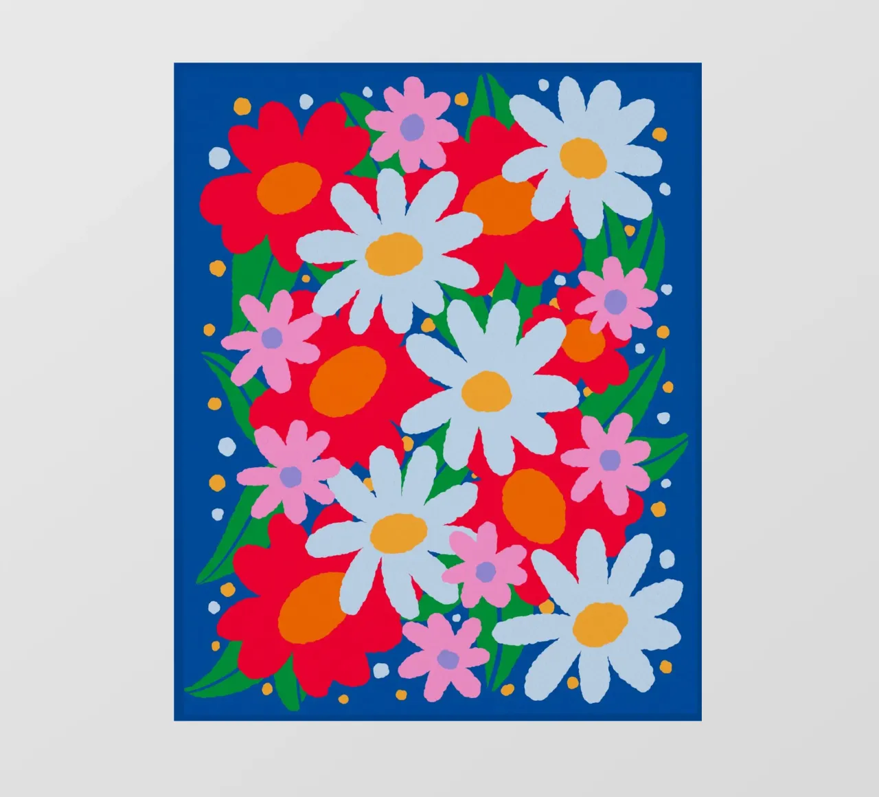 Fiori colorati e audaci telo in pvc da Wackapacka