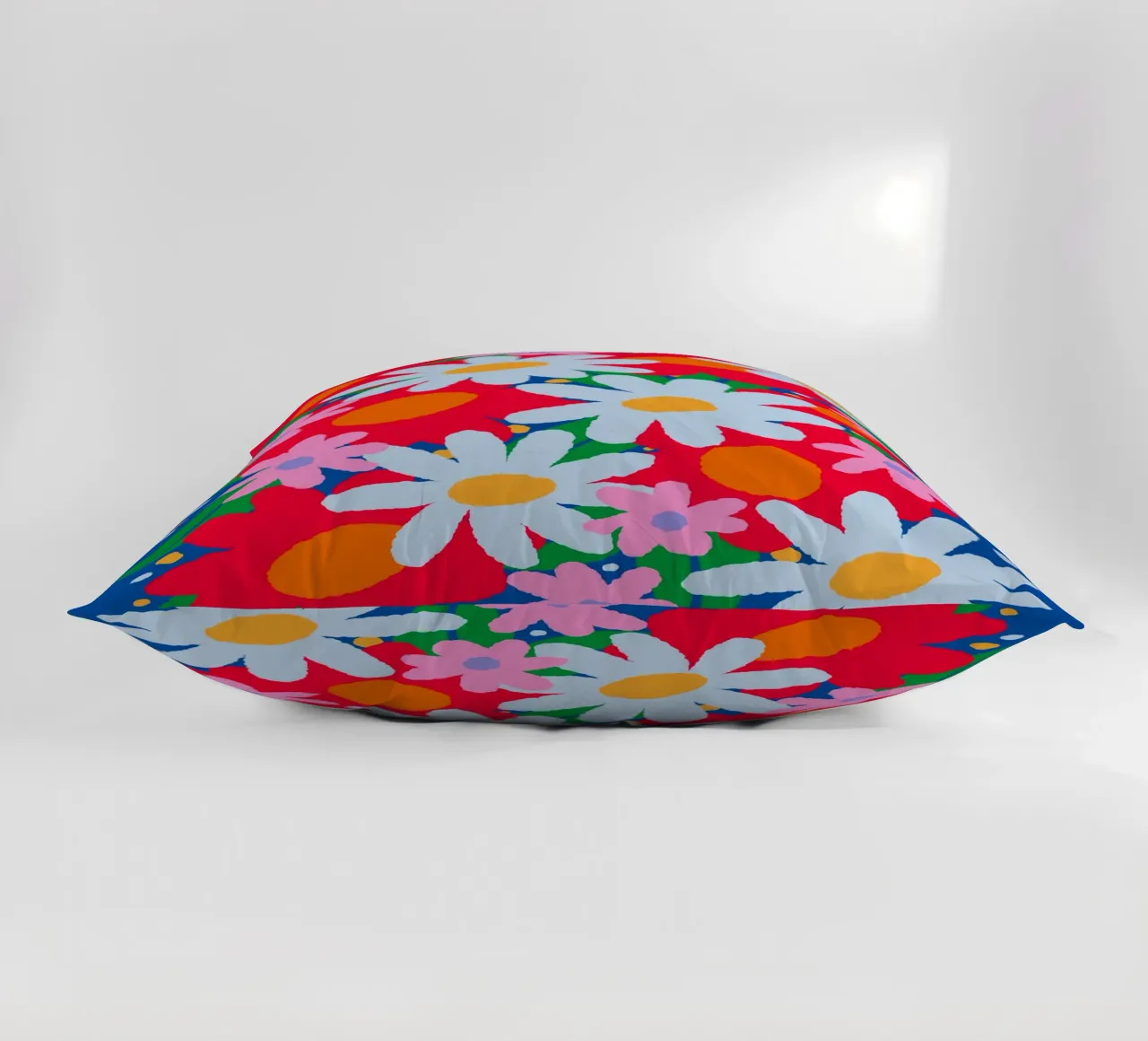 Fiori colorati e audaci cuscino da Wackapacka