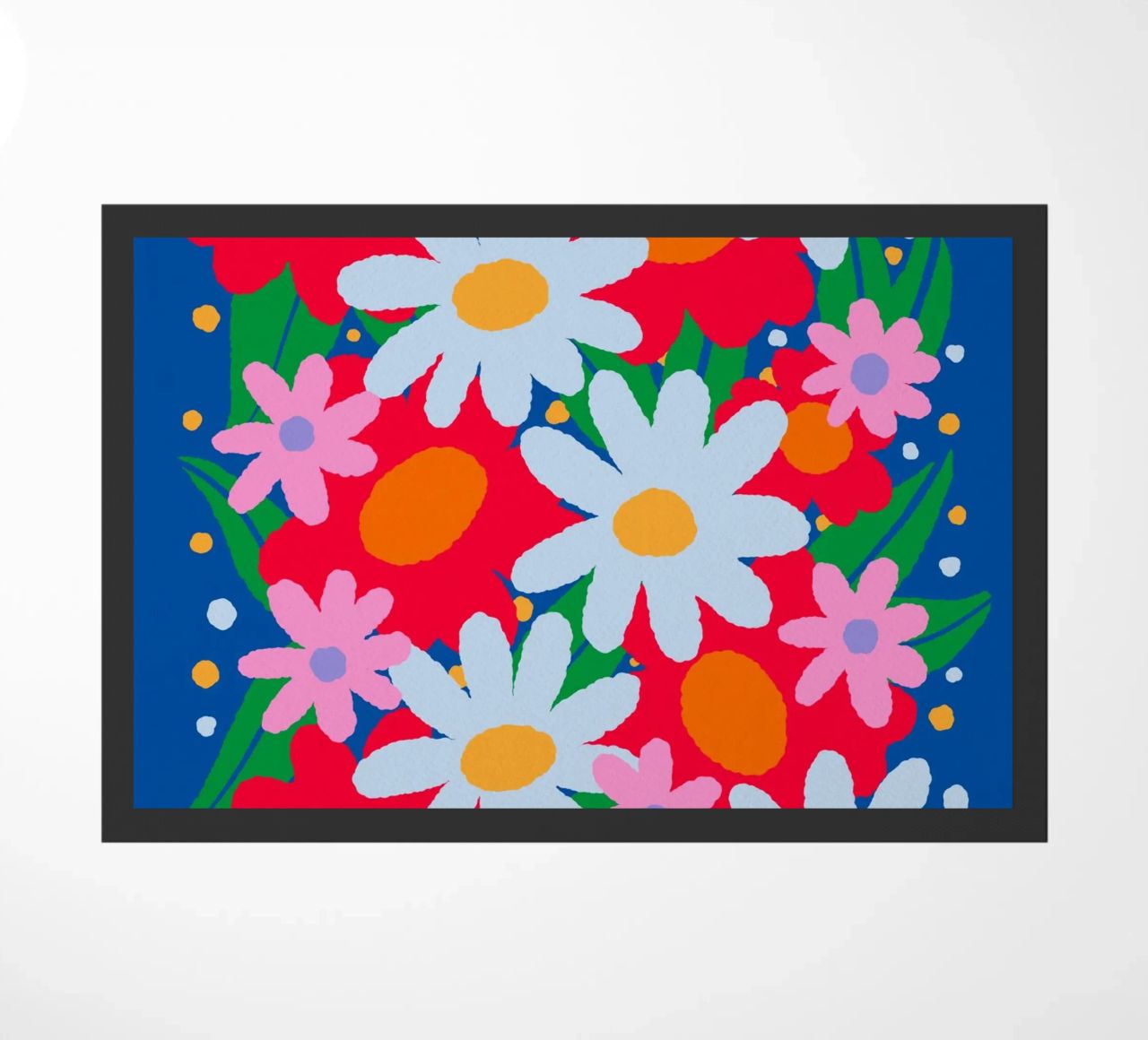 Fiori colorati e audaci zerbino da Wackapacka