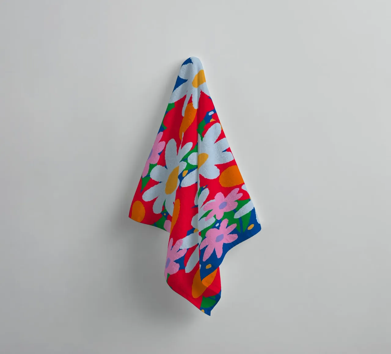 Fiori colorati e audaci asciugamano da bagno da Wackapacka