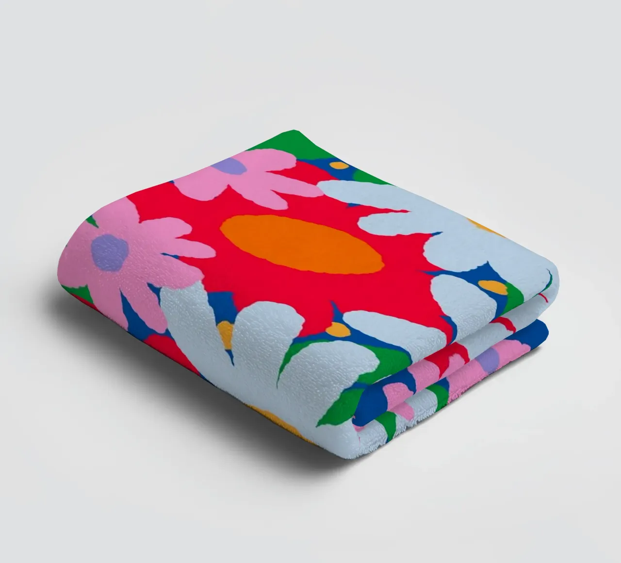 Fiori colorati e audaci asciugamano da bagno da Wackapacka
