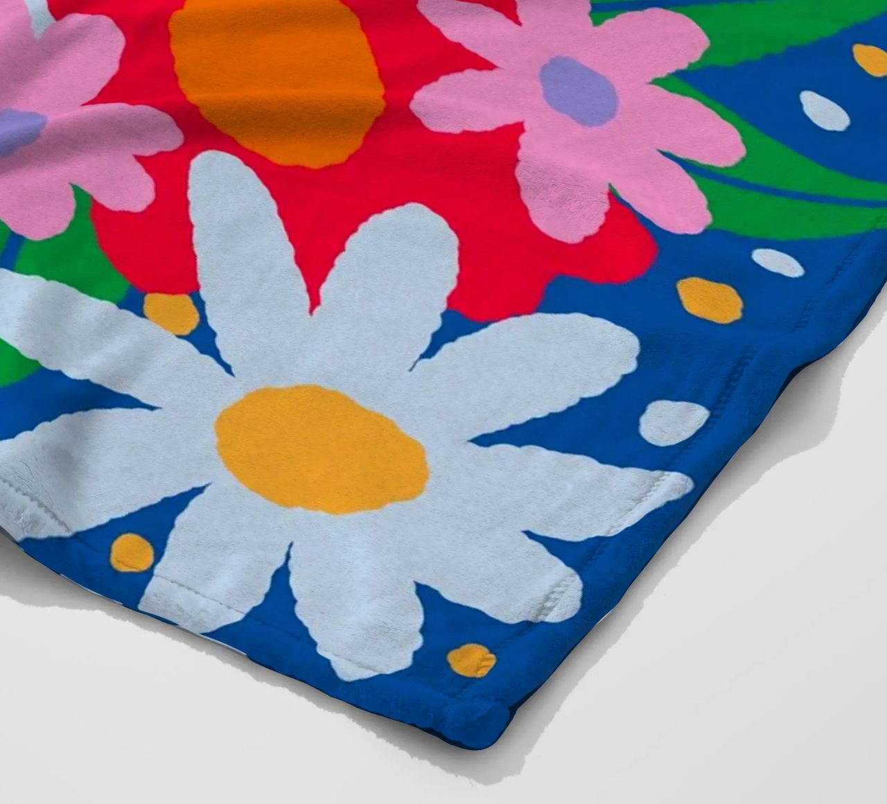 Fiori colorati e audaci coperta in pile da Wackapacka