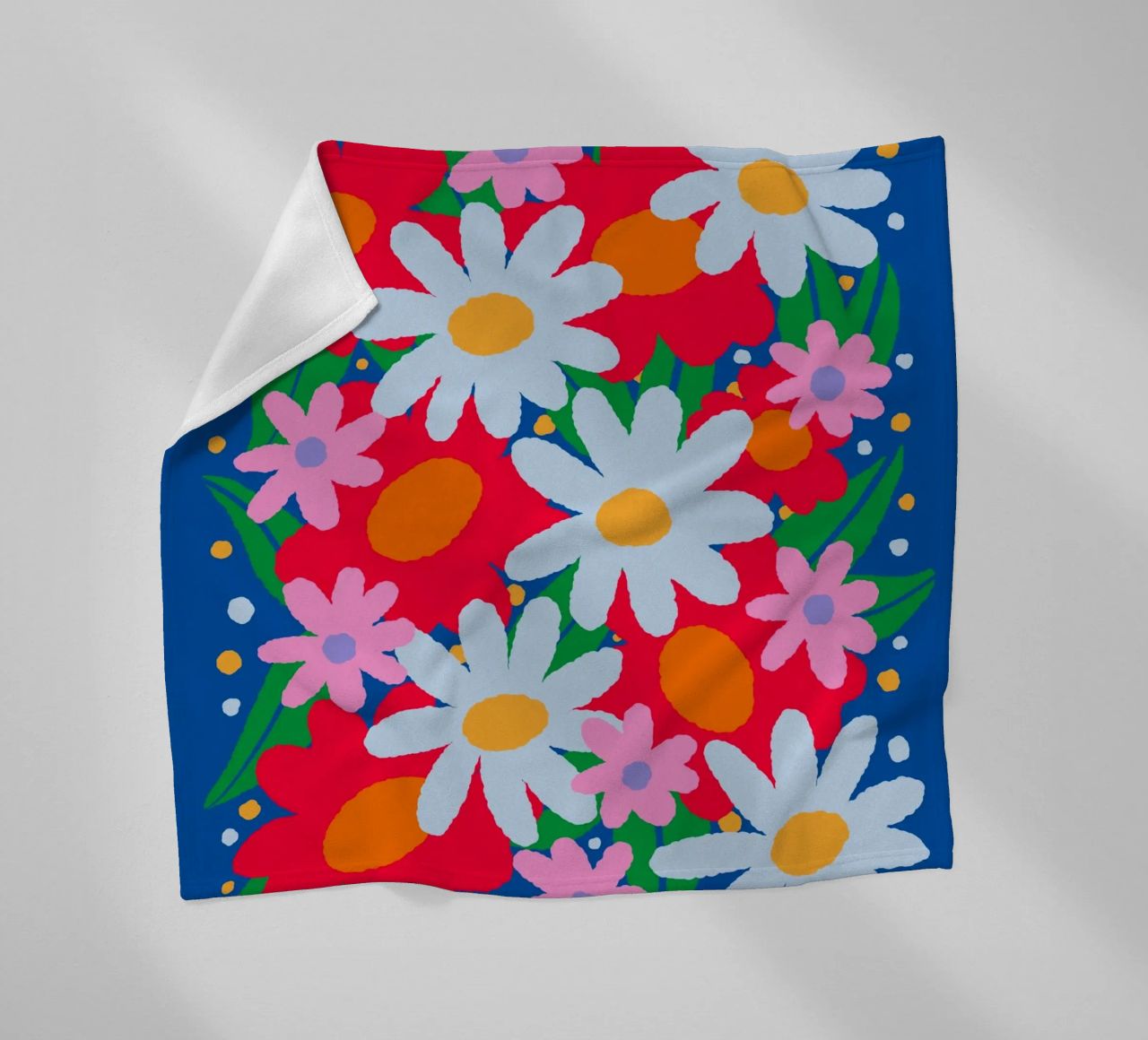 Fiori colorati e audaci coperta in pile da Wackapacka