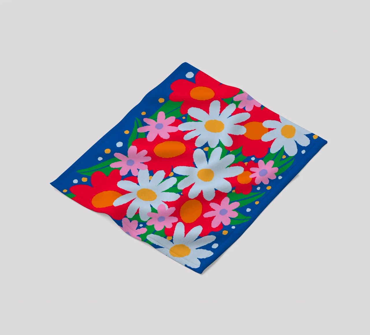 Fiori colorati e audaci coperta in pile da Wackapacka