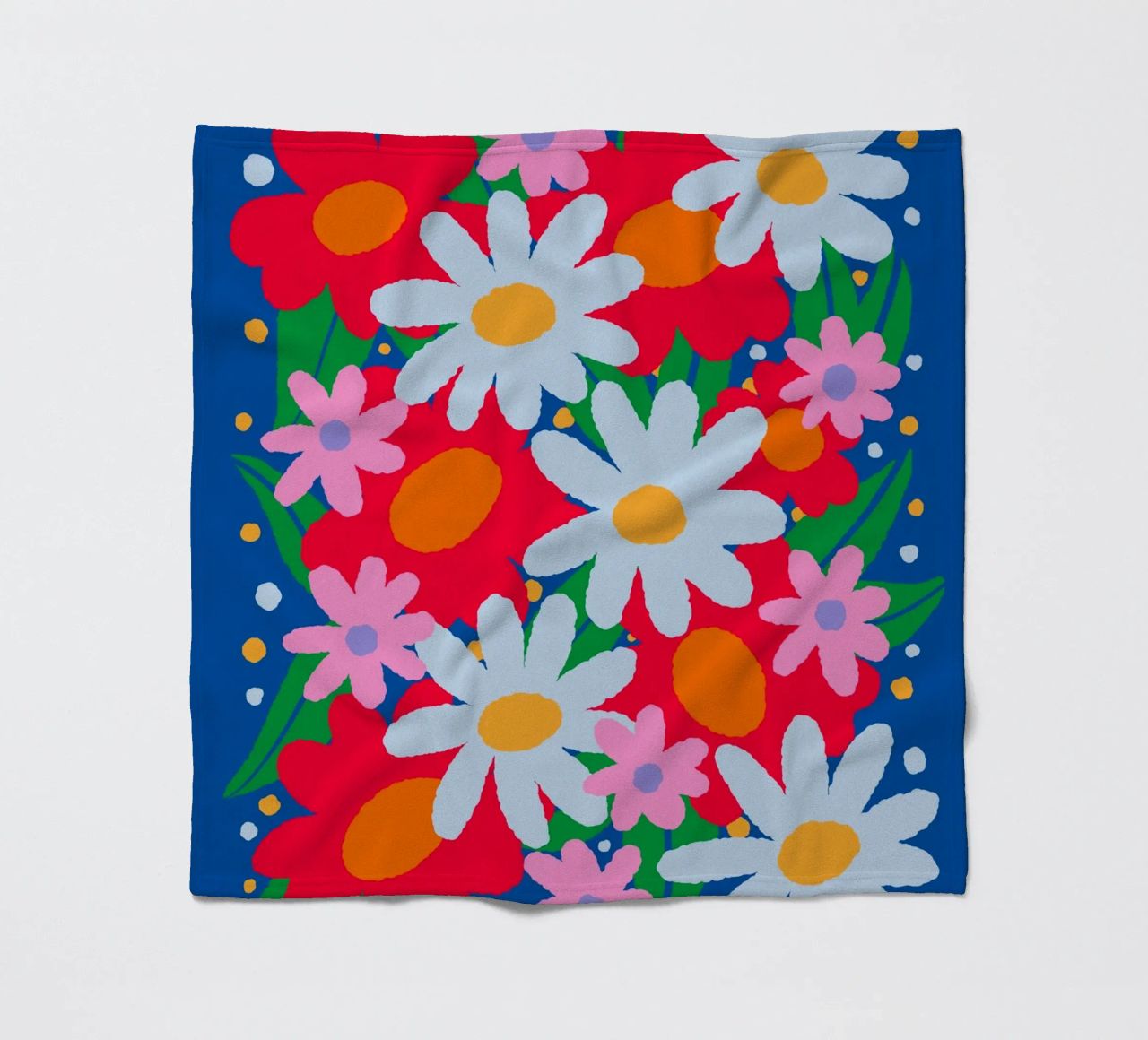 Fiori colorati e audaci coperta in pile da Wackapacka