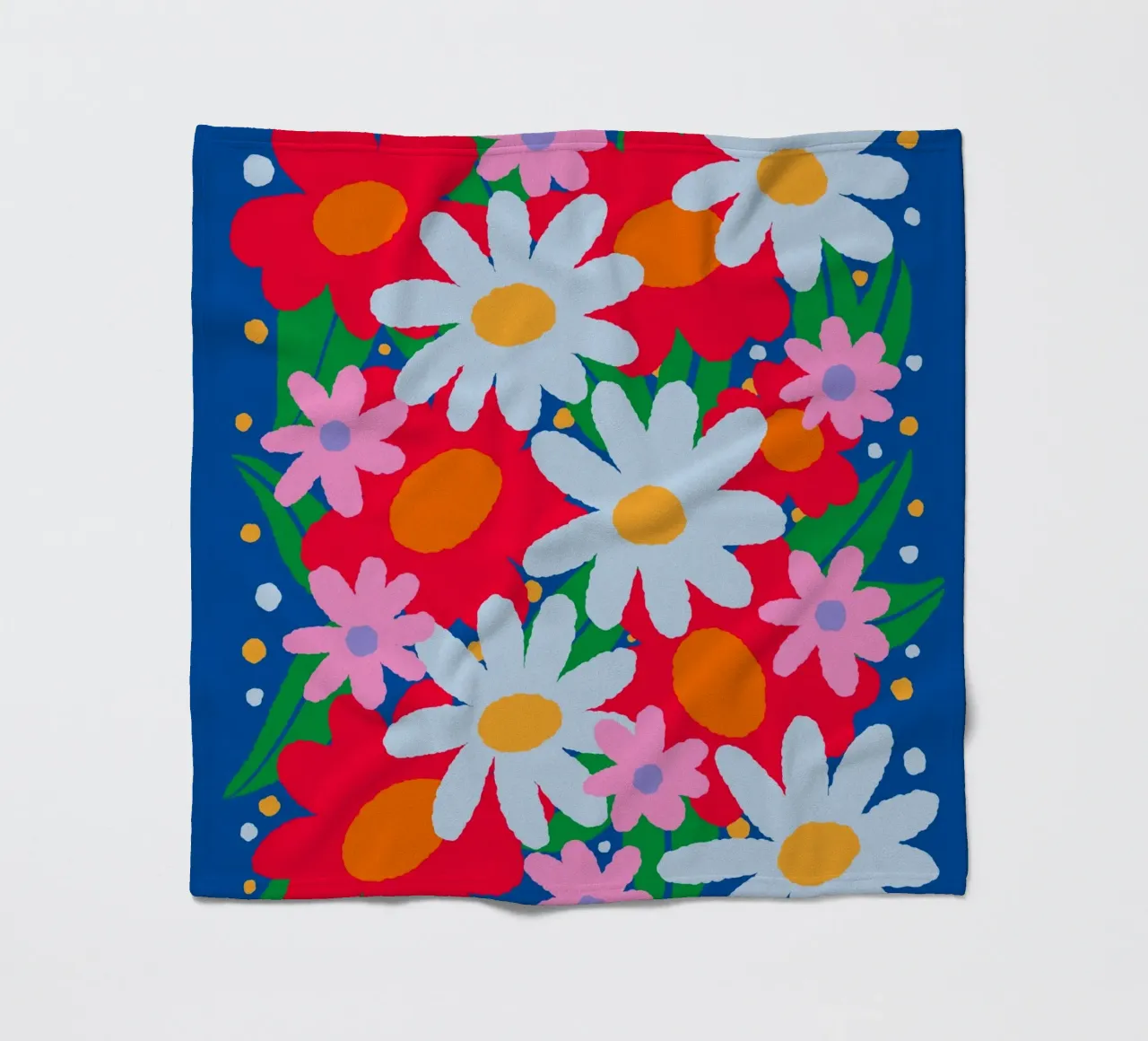 Fiori colorati e audaci coperta in pile da Wackapacka