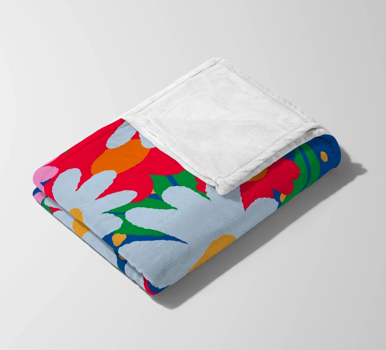 Fiori colorati e audaci coperta in pile da Wackapacka