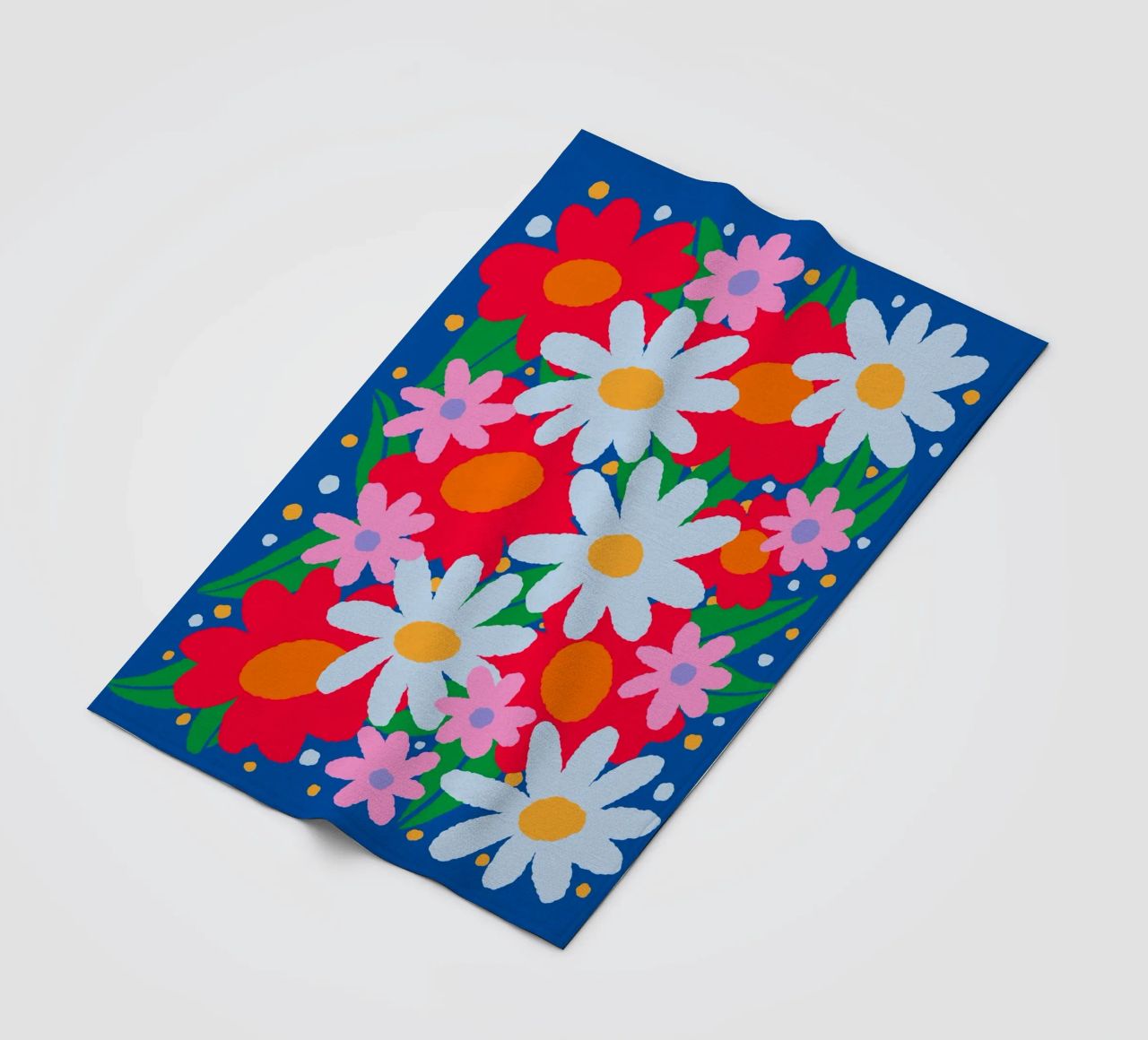 Fiori colorati e audaci coperta in pile da Wackapacka