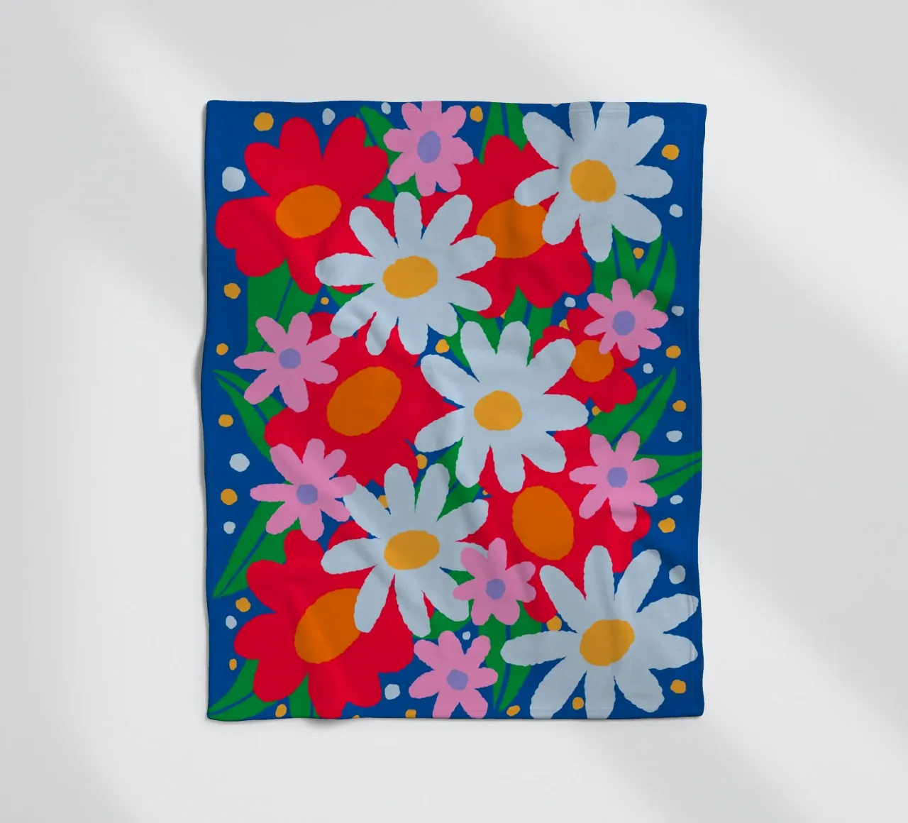 Fiori colorati e audaci coperta in pile da Wackapacka