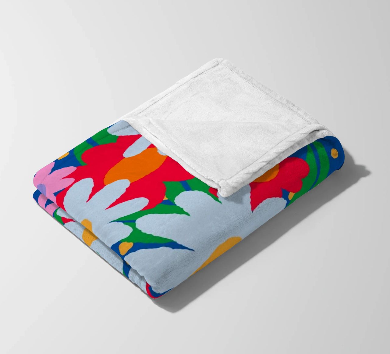 Fiori colorati e audaci coperta in pile da Wackapacka