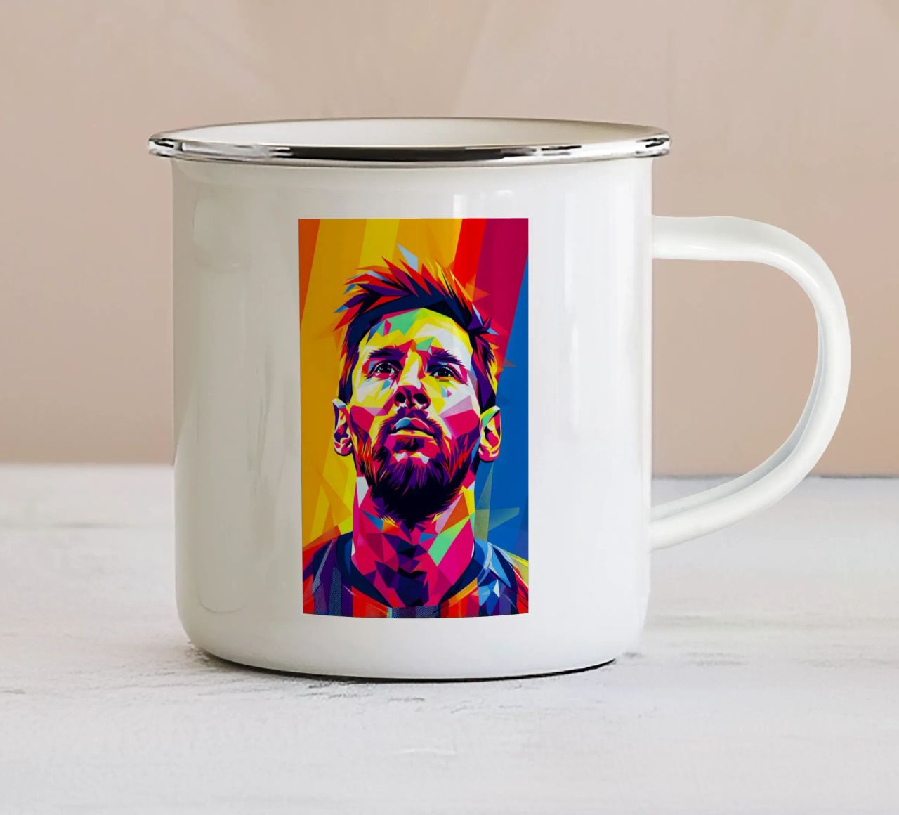 Lionel Messi tazza in smalto da HopeStudio