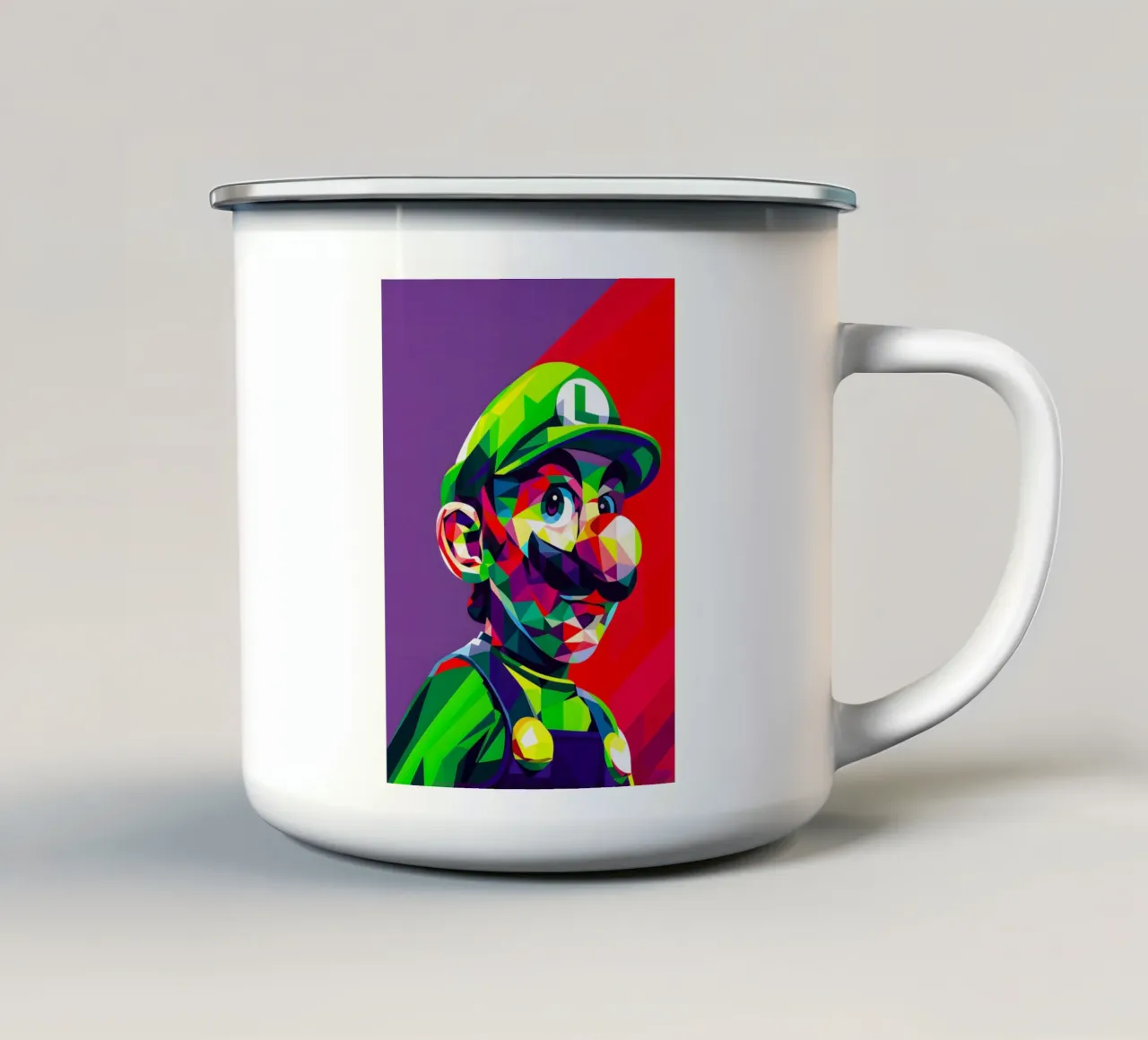 Wpap Luigi taza de esmalte de HopeStudio