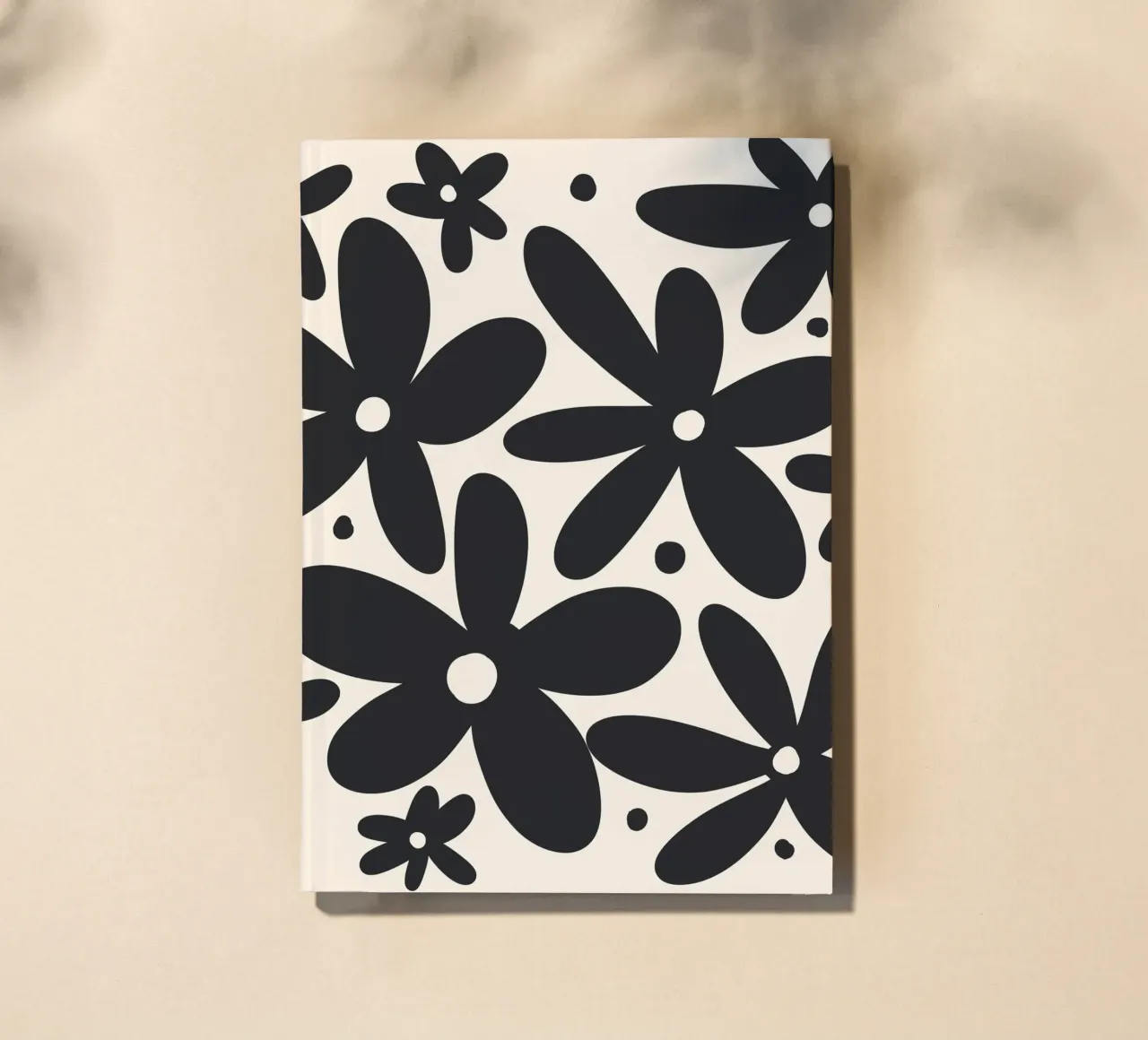 Abstract monochrome daisies notebook by Wackapacka