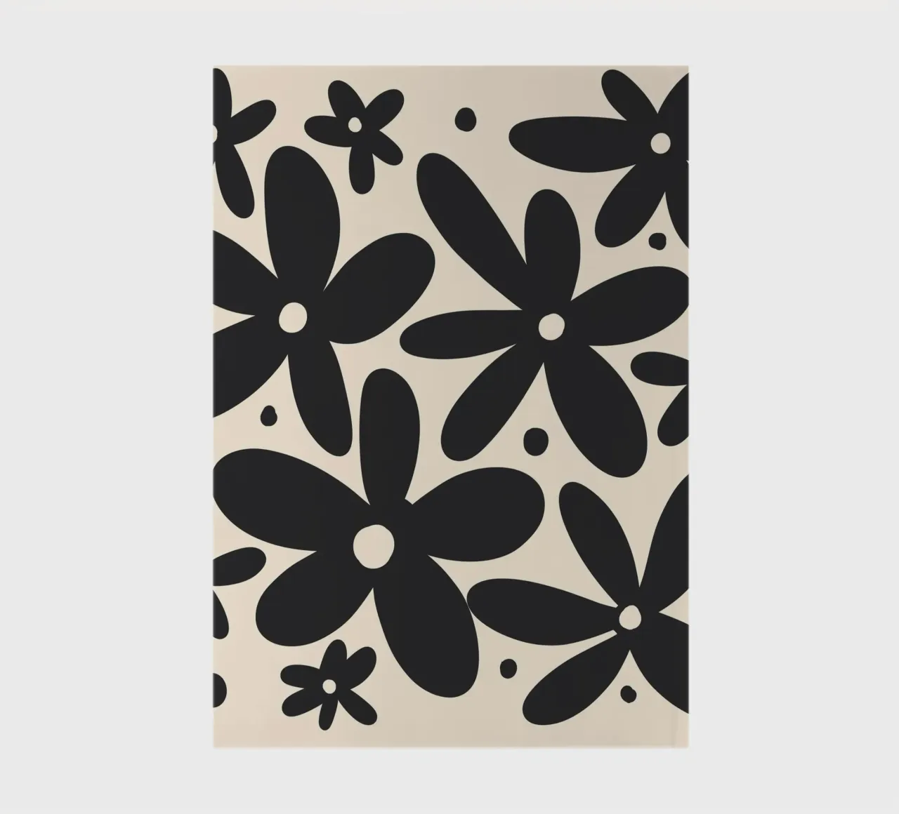 Abstract monochrome daisies notebook by Wackapacka