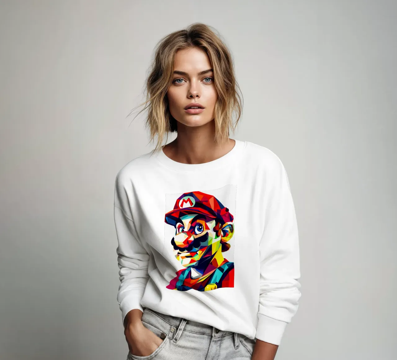 Wpap Mario sweatshirt van HopeStudio