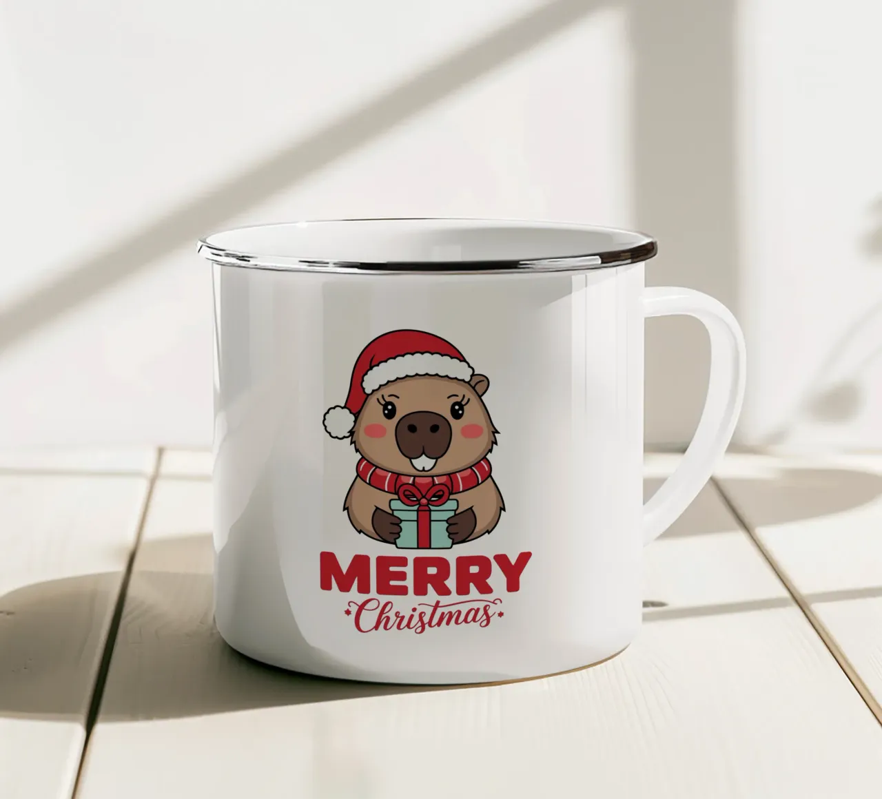 Merry Christmas tazza in smalto da edsonramosart