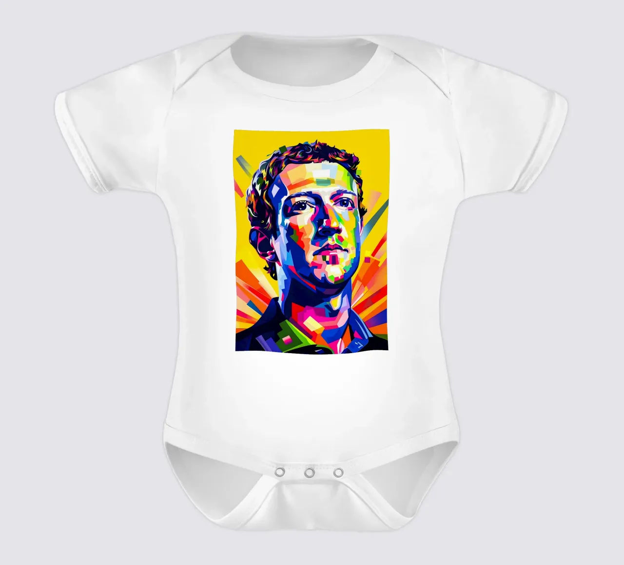 Mark Zuckerberg body neonato maniche corte da HopeStudio
