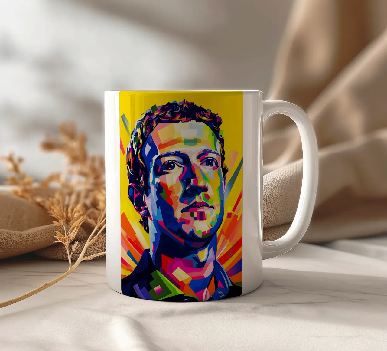 Mark Zuckerberg tazza in ceramica da HopeStudio