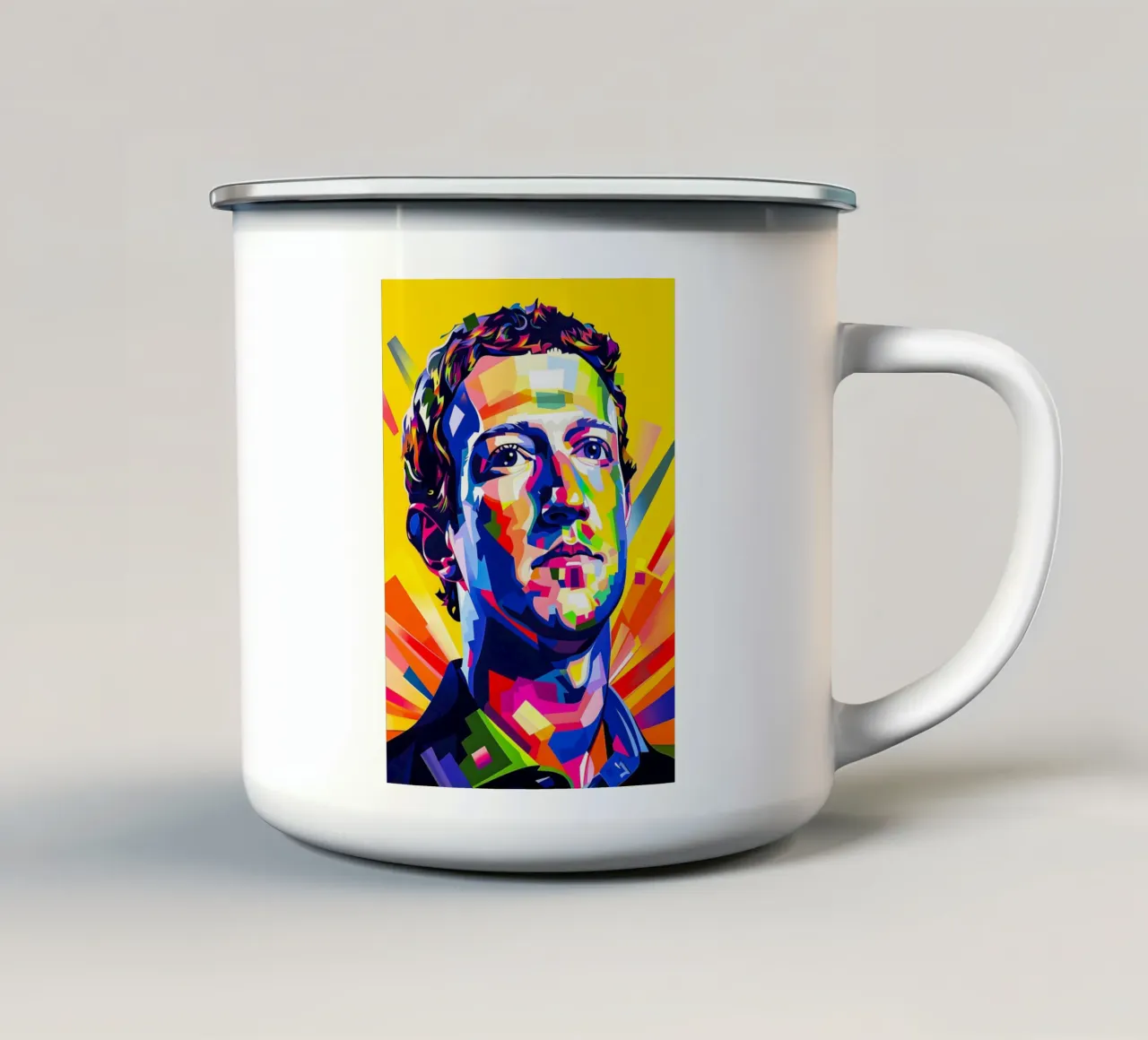 Mark Zuckerberg tazza in smalto da HopeStudio