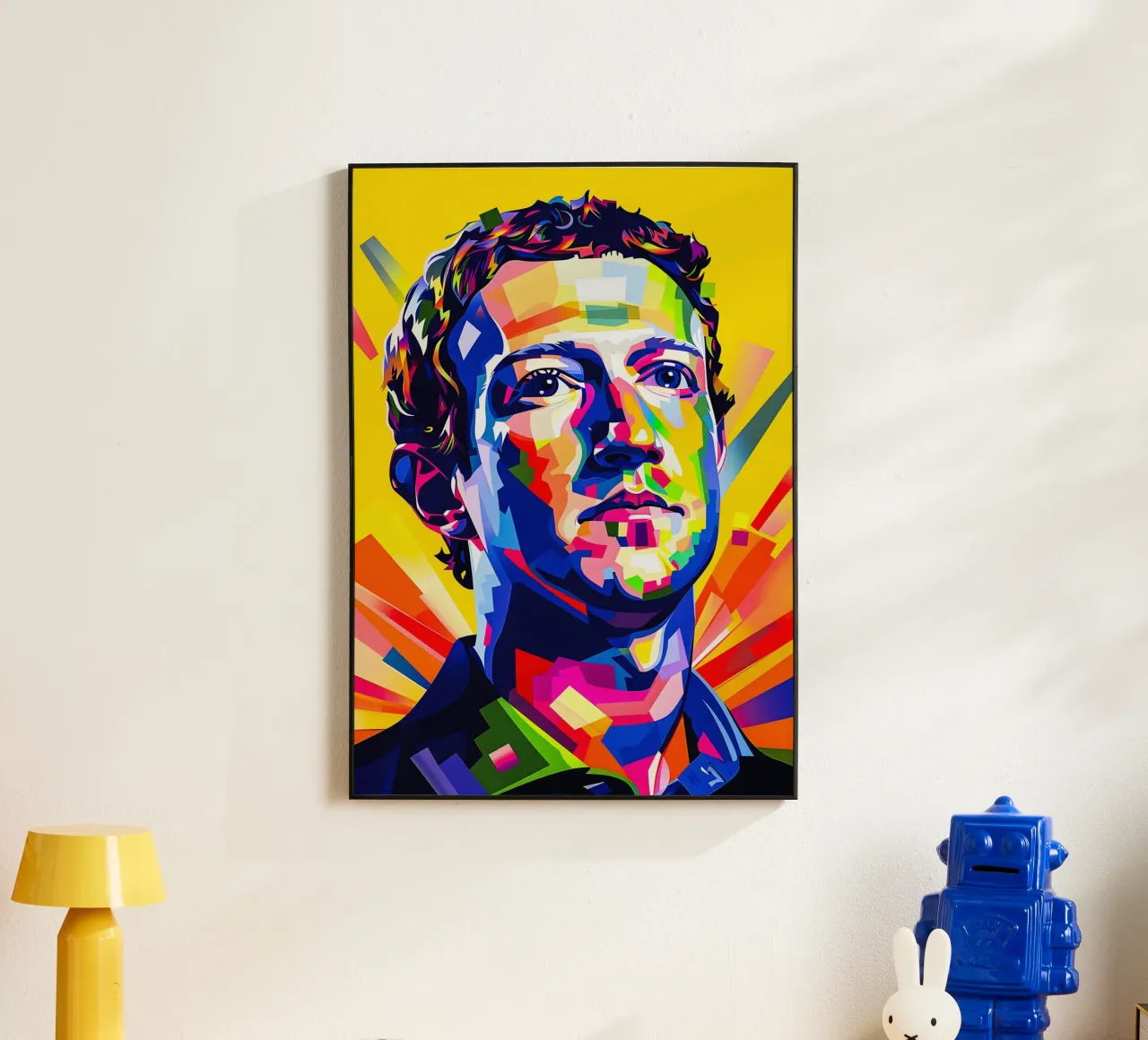Mark Zuckerberg alluminio dibond da HopeStudio
