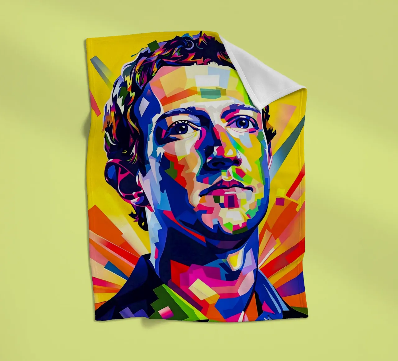 Mark Zuckerberg coperta in pile da HopeStudio