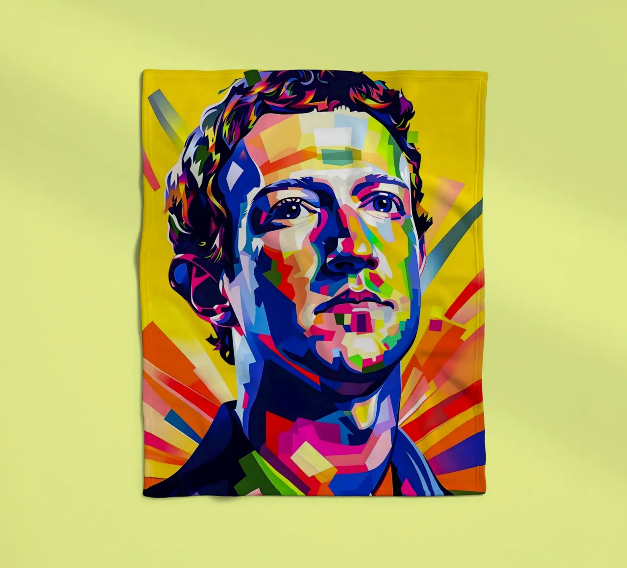Mark Zuckerberg coperta in pile da HopeStudio