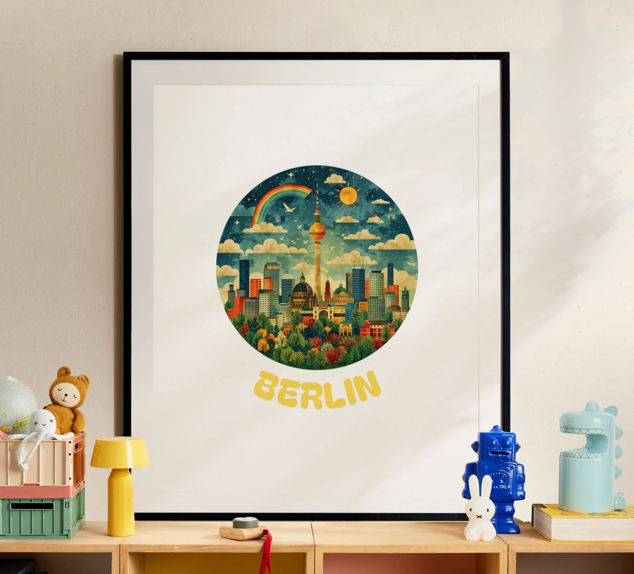 Berlin - Skyline Symphony poster by Nikis Art Studio