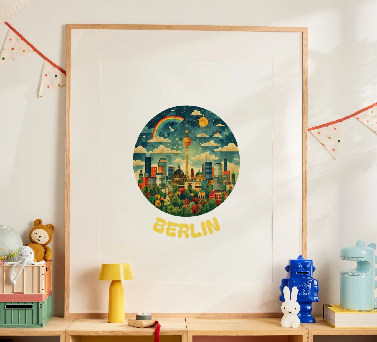 Berlin - Skyline Symphony poster by Nikis Art Studio