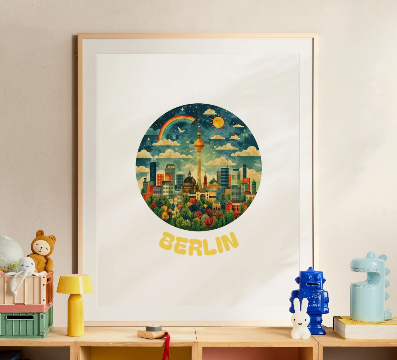Berlin - Skyline Symphony poster by Nikis Art Studio