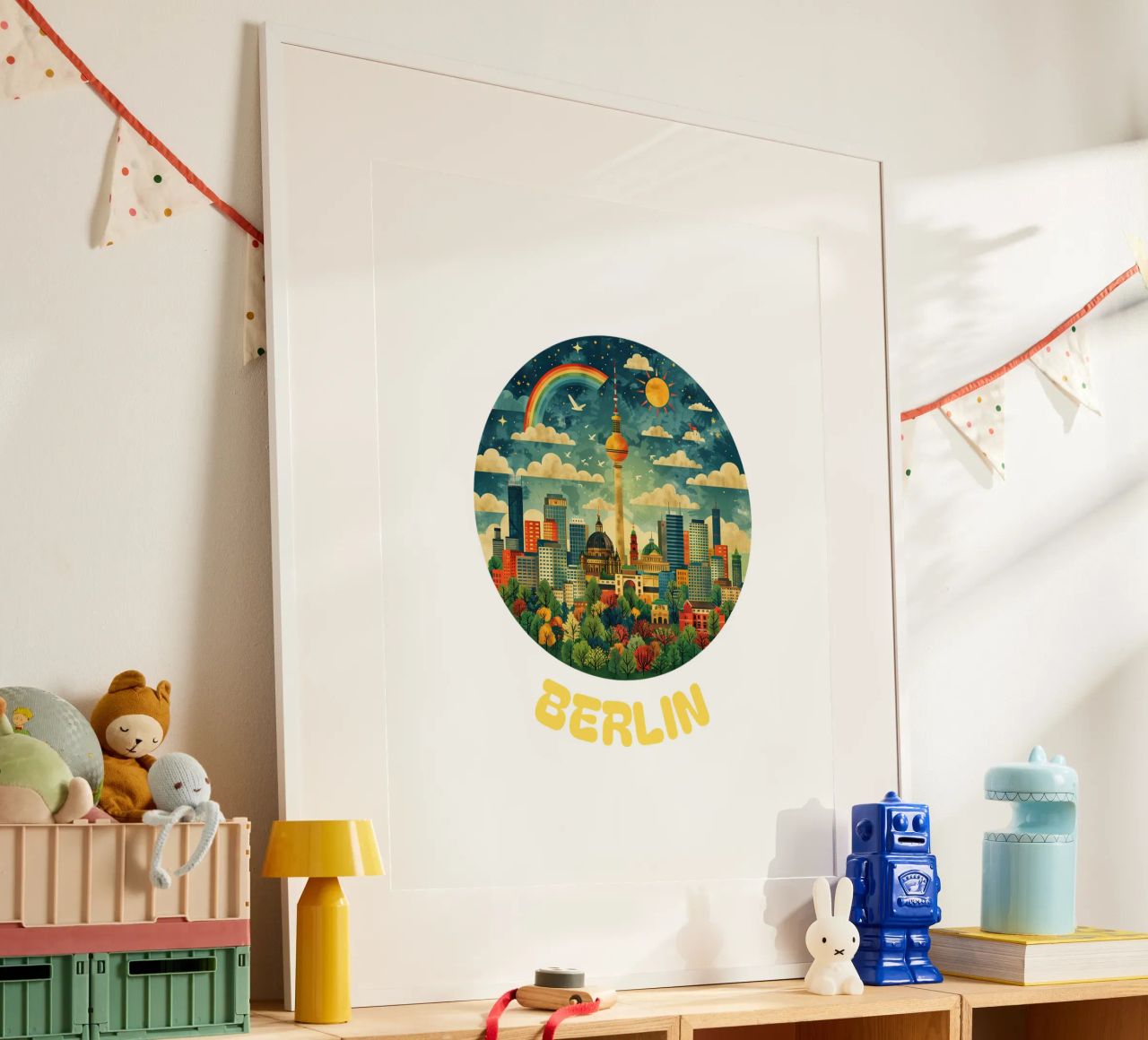 Berlin - Skyline Symphony poster by Nikis Art Studio