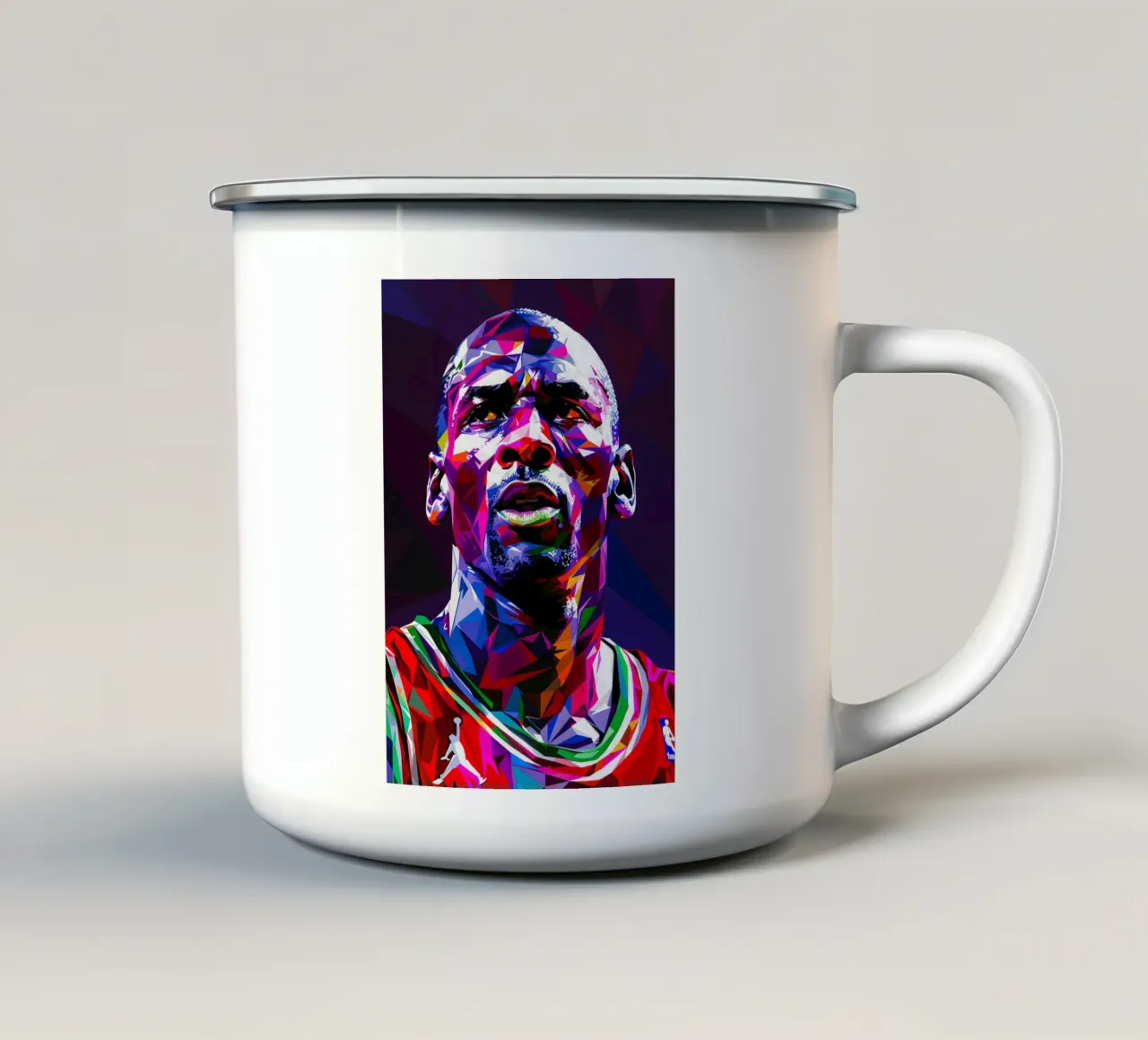 Michael Jordan taza de esmalte de HopeStudio
