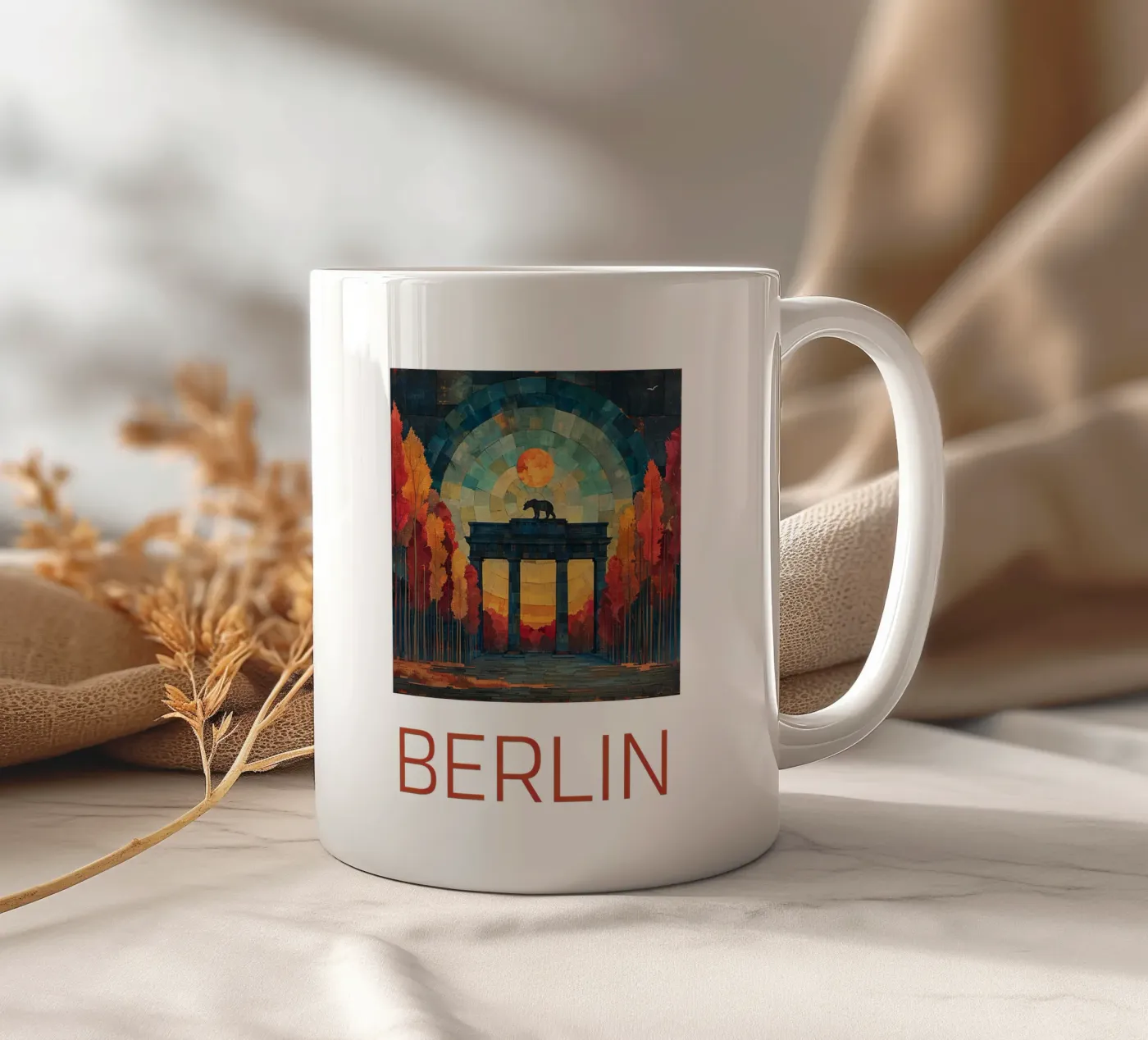 Berlin ceramic mug by Nikis Art Studio