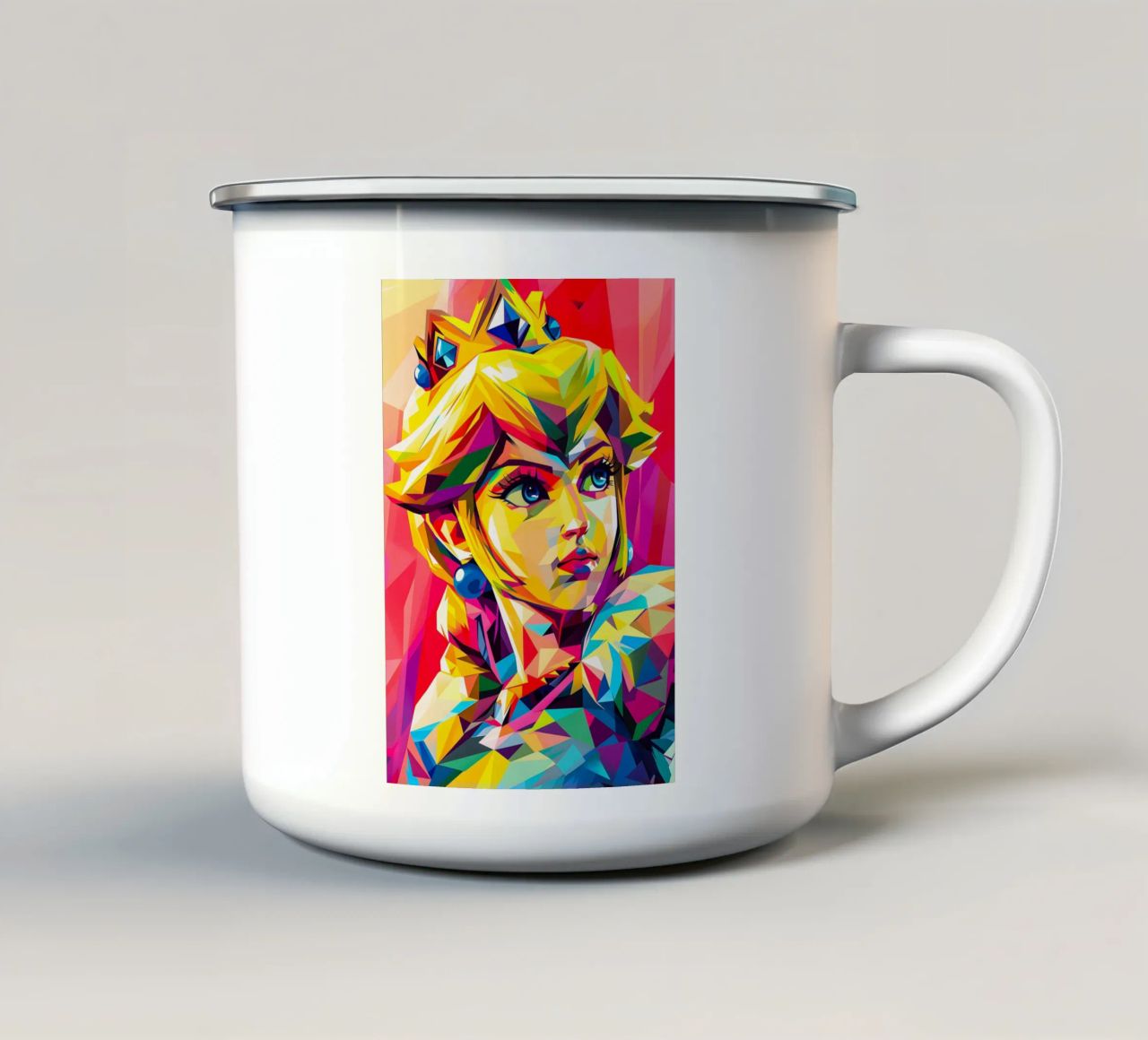 Wpap Princess Peach tazza in smalto da HopeStudio