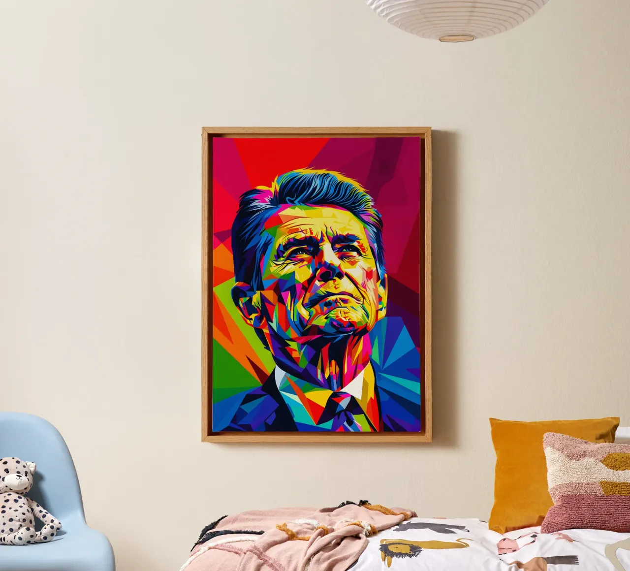 Ronald Reagan tela con Cornice a cassetta da HopeStudio